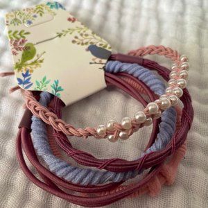 New! 5 pack Assorted Friendship Bracelet Hairties